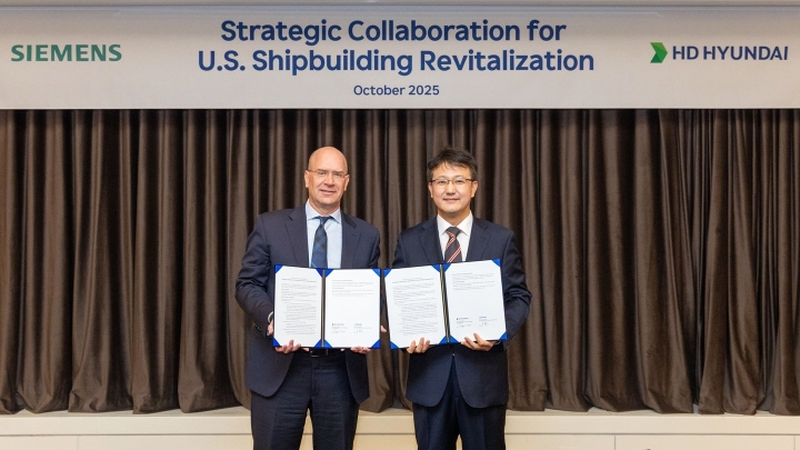 HD Hyundai и Siemens внедрят цифровые технологии в судостроение США