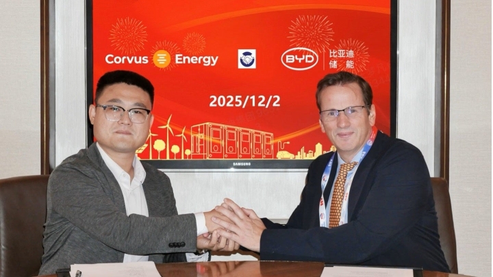 BYD и Corvus Energy будут вместе разрабатывать батареи для судов